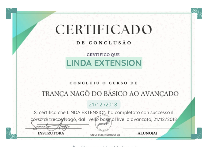 Certificato LindaExtension